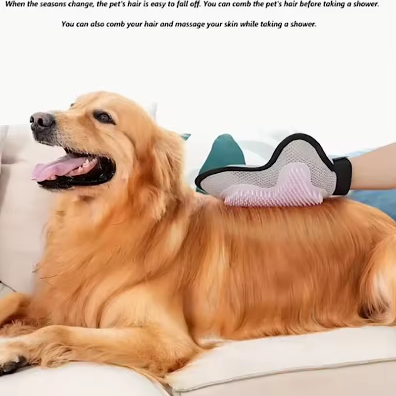 دستکش دو طرفه ماساژور و پرزگیر موی حیوانات