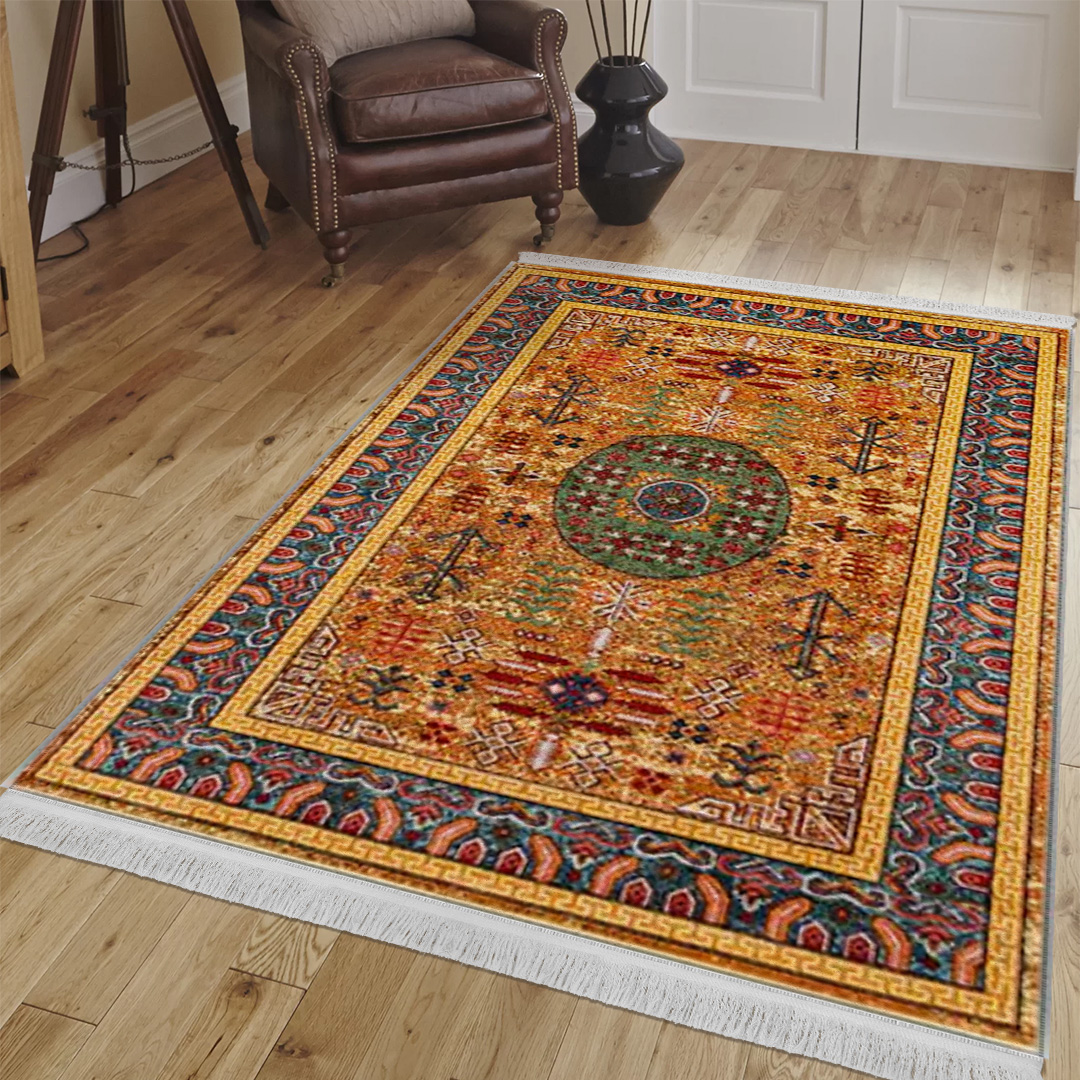 فرش مخمل نادی طرح سنتی کد o149