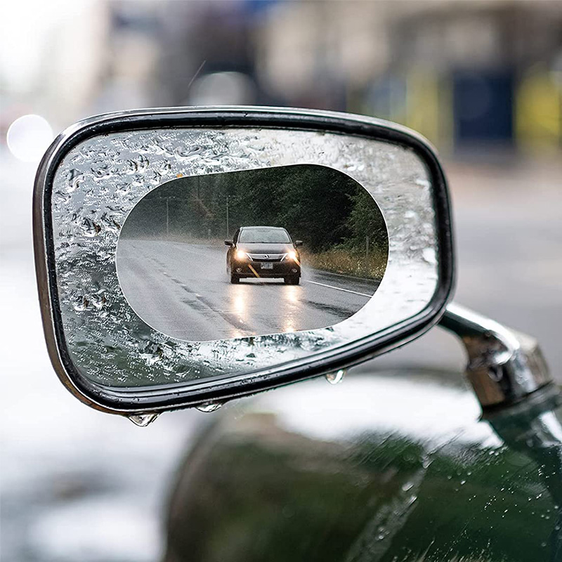 برچسب نانو آب گریز آینه بغل خودرو مدل بیضی بسته 2 عددی