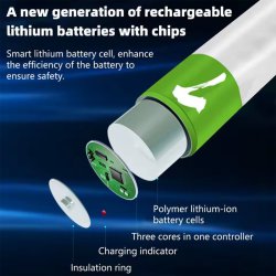 باتری نیم قلمی قابل شارژ بسته 4 عددی